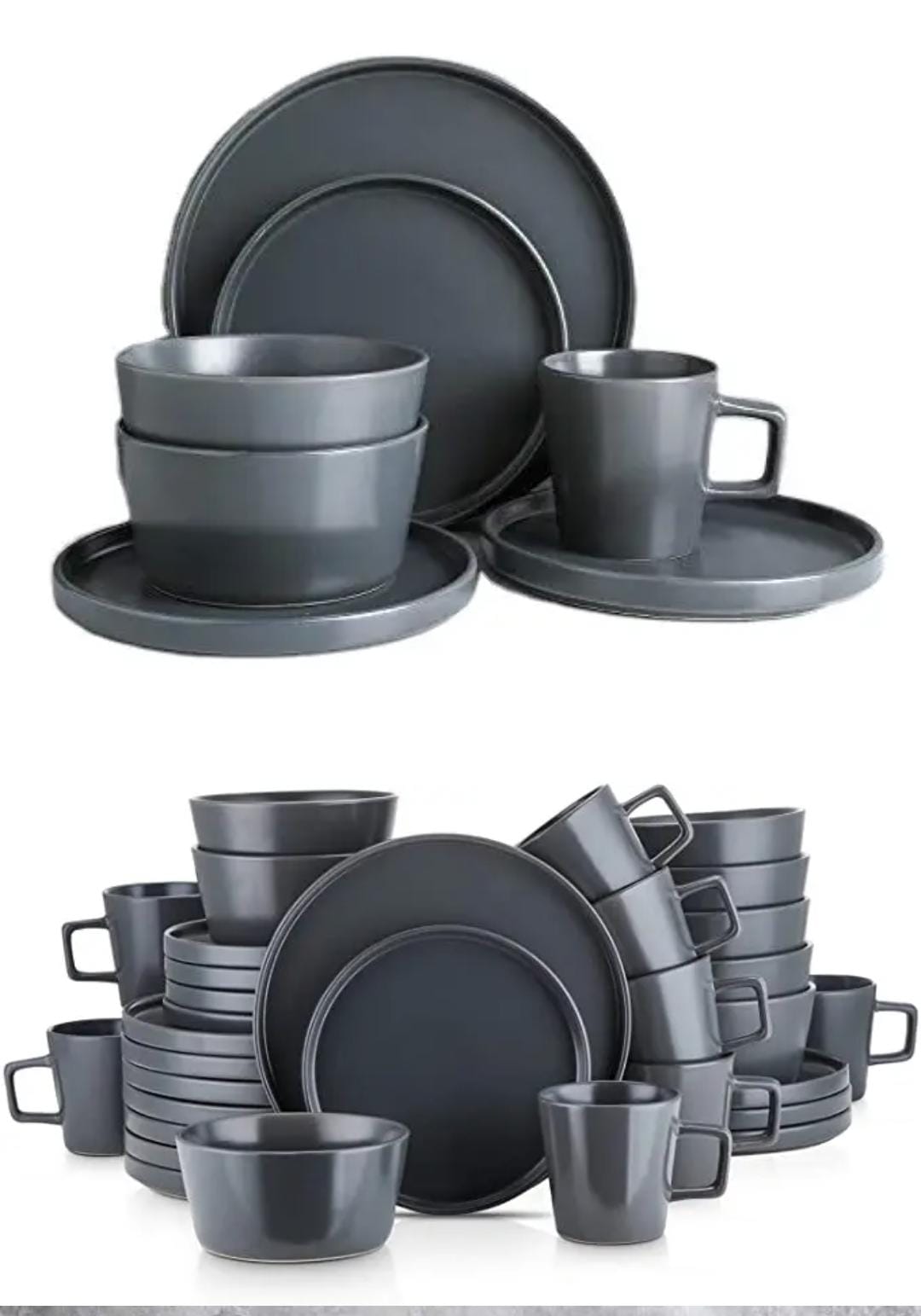 ✨ Premium 32-Piece Ceramic Dinner Set | Heavy-Duty Porcelain Plate & Bowl Collection | Unique & Classy Full-Service Home Tableware Resource ✅