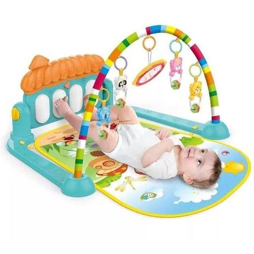 Deluxe 3-in-1 Baby Gym Play Mat Activity Center 👶 Kick and Play Piano with Music, Lights & Sensory Toys 🌈