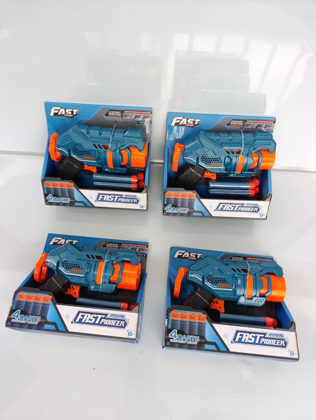 Premium Pioneer Manual Foam Blaster Toy 🔴 Pump-Action Mech Nerf Dart Gun with 4 Soft Safety Foam Bullets | No Batteries Required Outdoor Target Game ✨