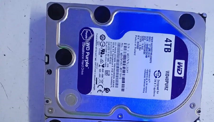 Western Digital WD Purple 4TB 3.5-Inch Surveillance Hard Drive – CCTV DVR/NVR Storage (WD40PURZ / WD40PURX)