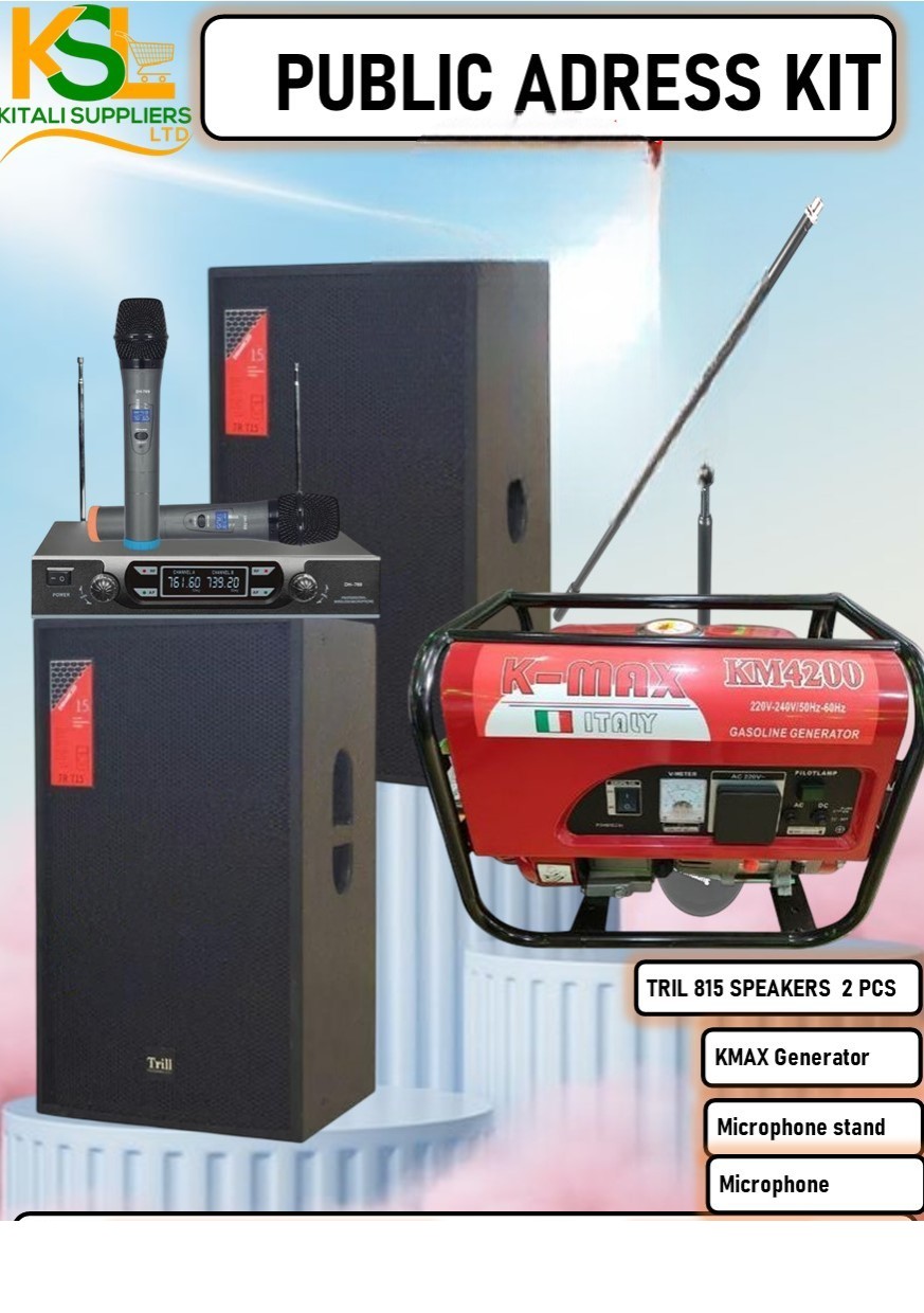 TRILL 815 Speakers & KMAX Generator Professional PA System