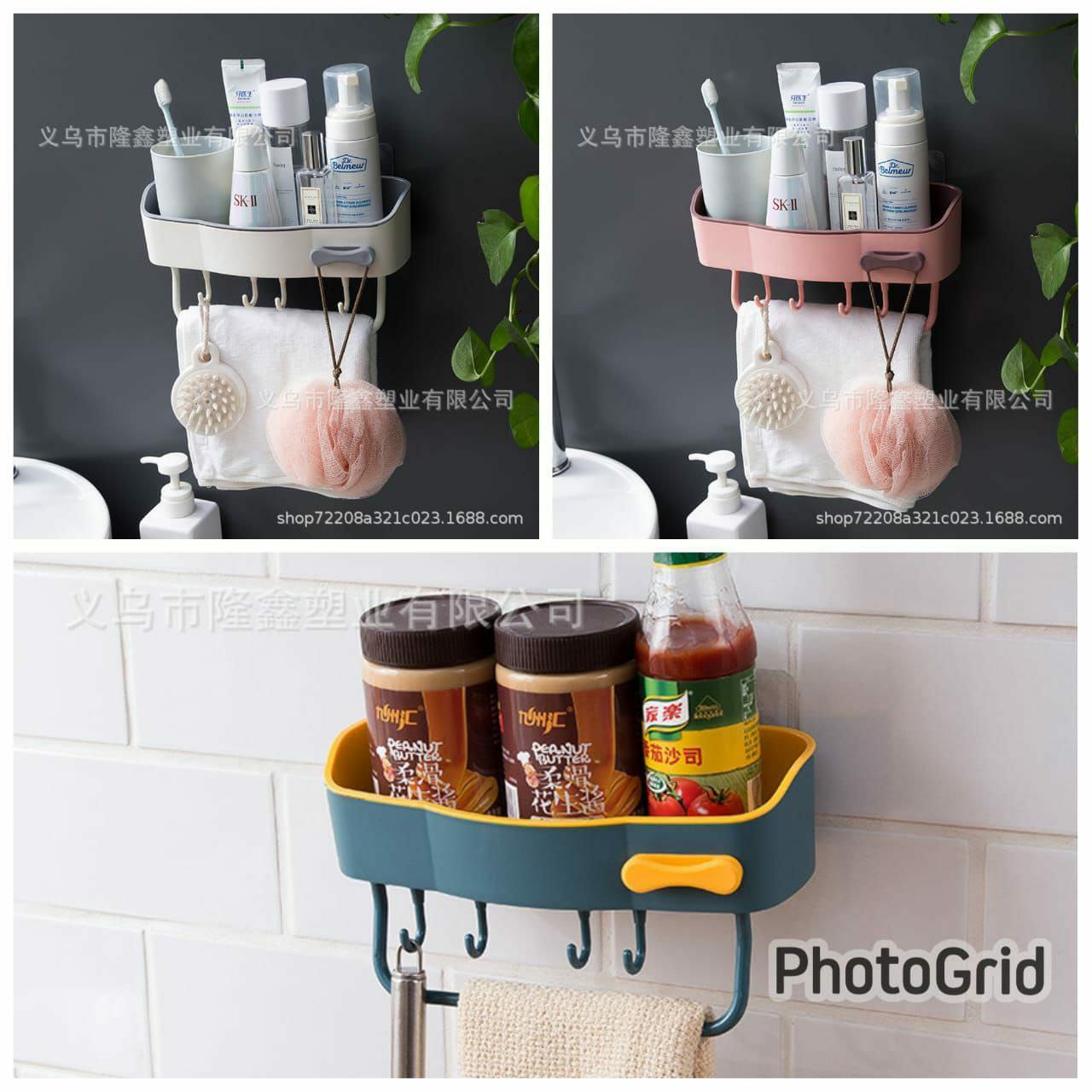 Premium Wall Mounted Rack Floating Shelf 🟢 Heavy-Duty Carbon Steel Storage Organizer | Multi-Purpose Display Bracket Hanging Rail for Kitchen, Bathroom & Bed ✨