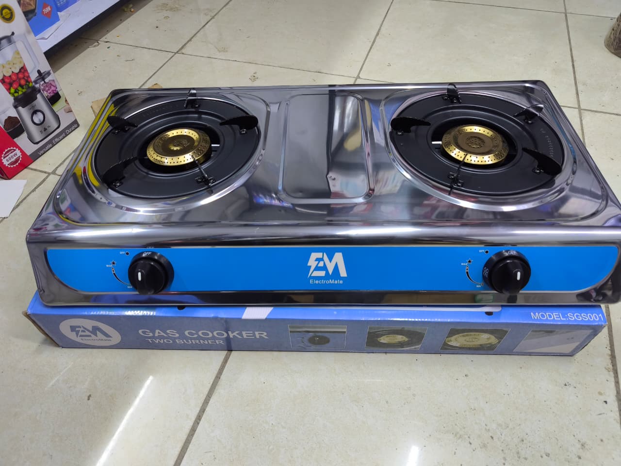 Electromate Table Top Metallic Two-Burner Gas Stove 🍳 Durable & Efficient Cooking Solution for Modern Kitchens | Sleek Stainless Steel Design with Precision Flame Control ✨