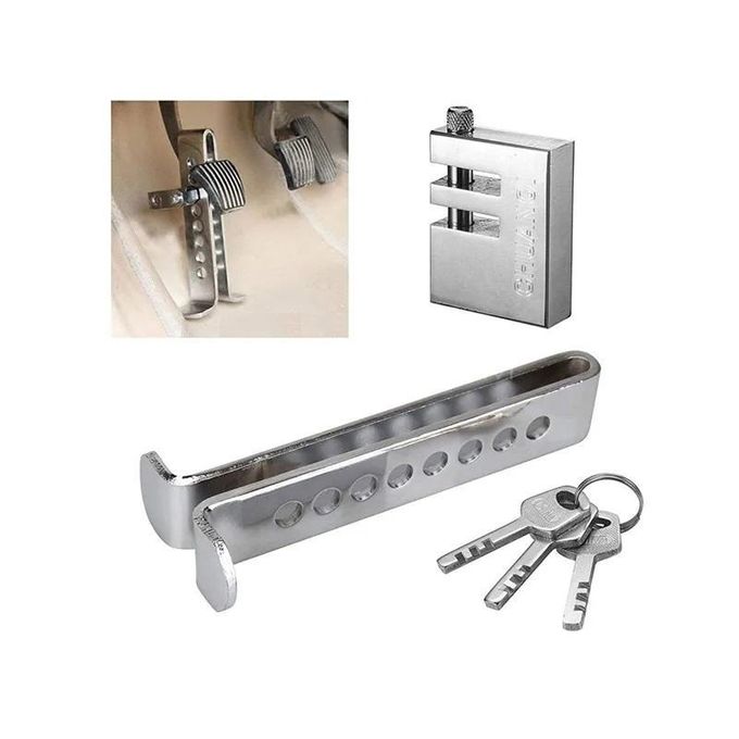 Universal Stainless Steel Car Lock: Anti-Theft Security for Brake & Clutch Pedals