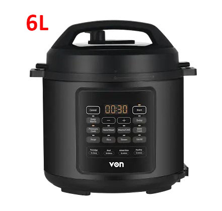 [NEW MODEL] VON 6L STAINLESS STEEL POT Electric Pressure Cooker