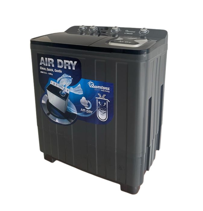 RAMTONS 10KG, 15min Washer and 6KG, 5min Spin Airdry Twin Tub Washing Machine
