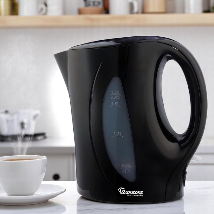 Ramtons 1.7 Ltrs Corded Electric Kettle - Black (1YR WRTY)