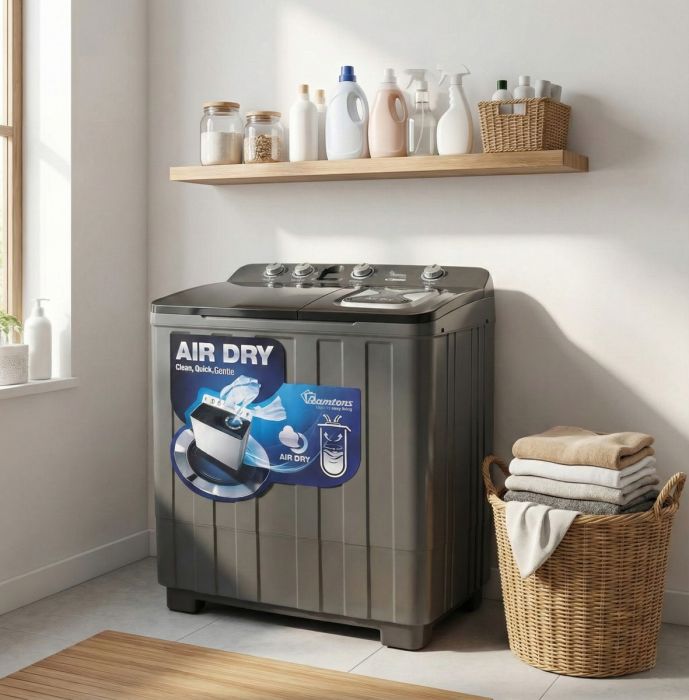 SUPA SALE!! RAMTONS 15KG Washer & 7KG Airdryer Jumbo Twin Tub Washing Machine