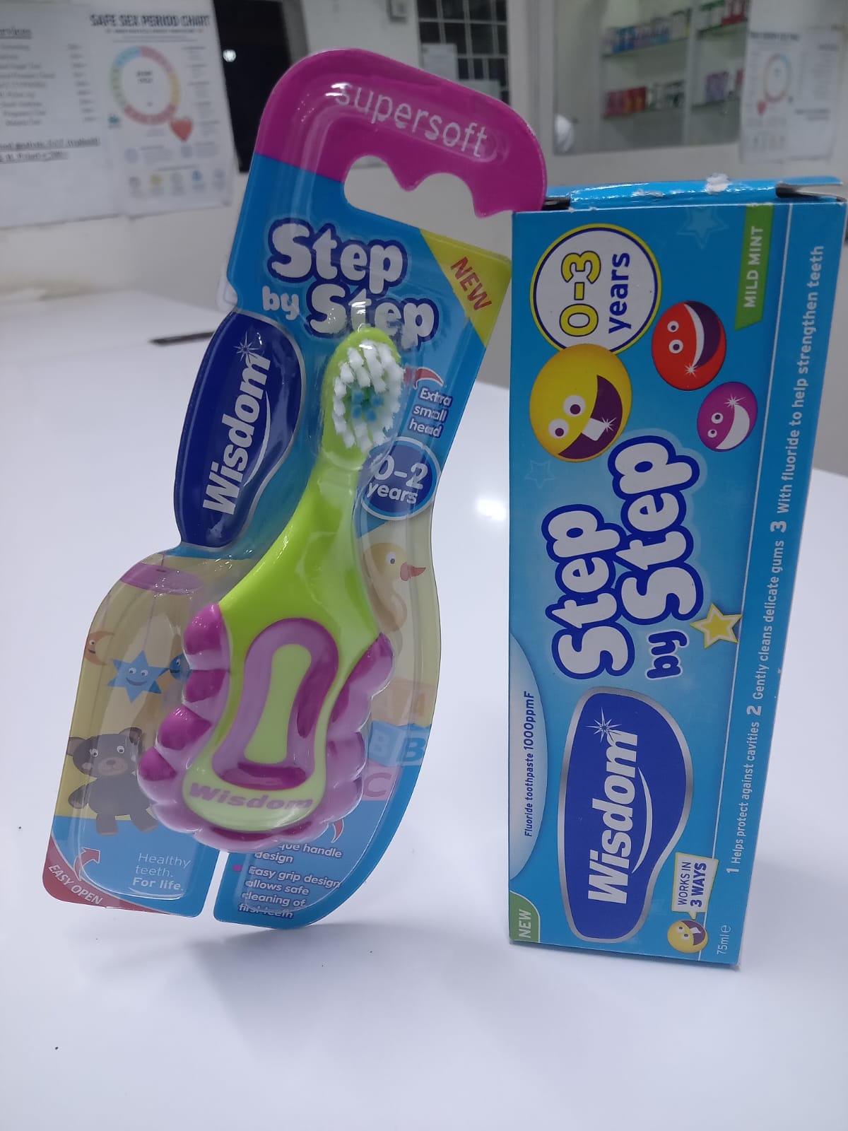 Wisdom Step by Step Toothbrush and Toothpaste For Kids 0- 3 Years
