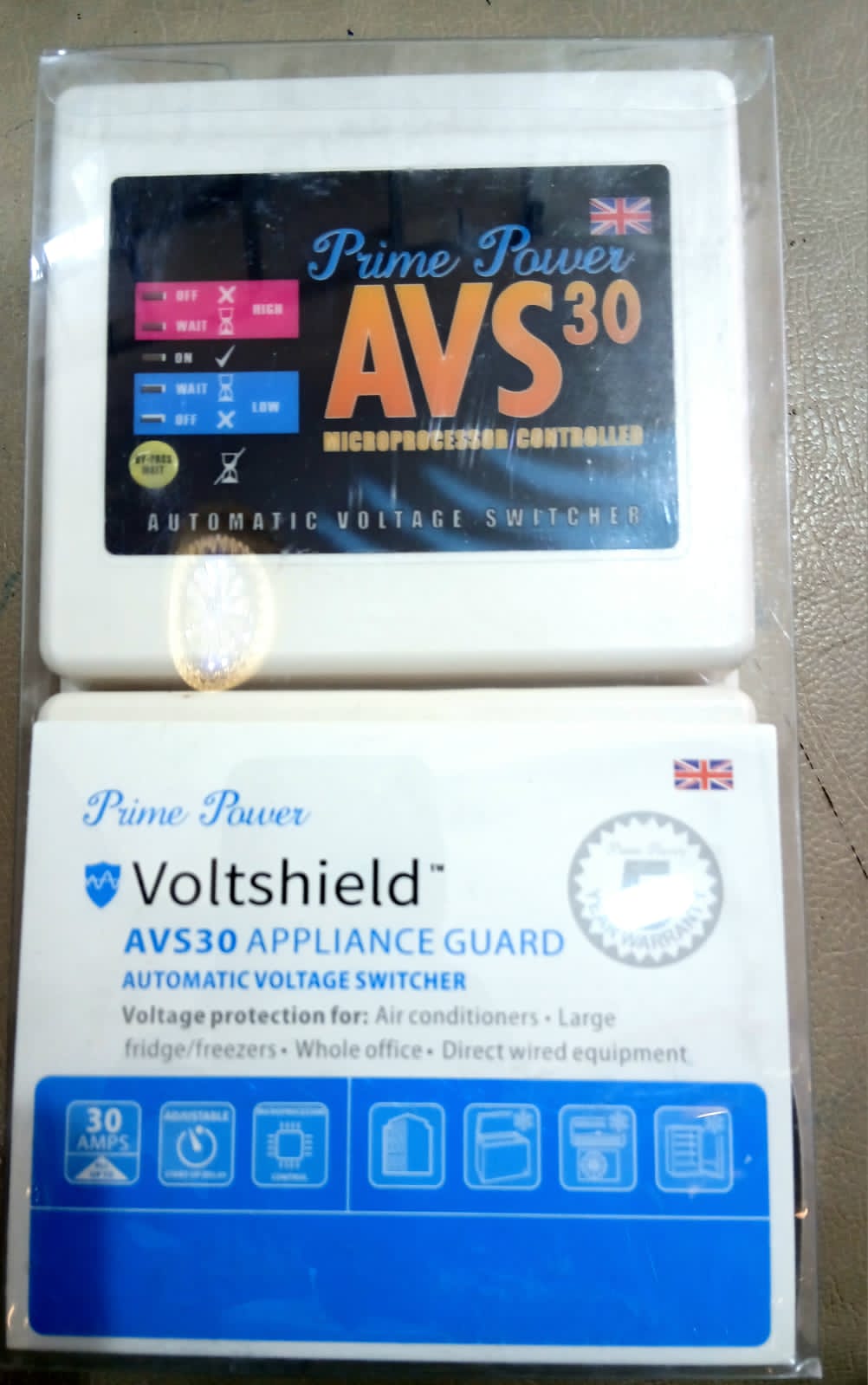 Prime Power AVS 30 Amps Voltage Stabilizer AVS30 Heavy Duty Surge Protector Voltshield Guard