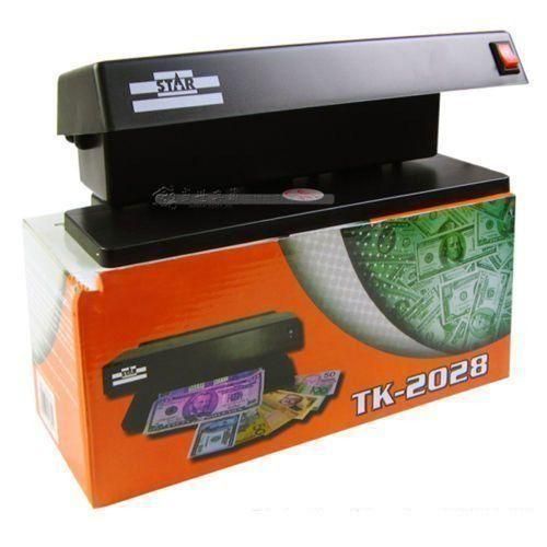 Portable UV Counterfeit Money Detector Fake Note Checker for All Currencies Cash Verification Bank Office Shop Black