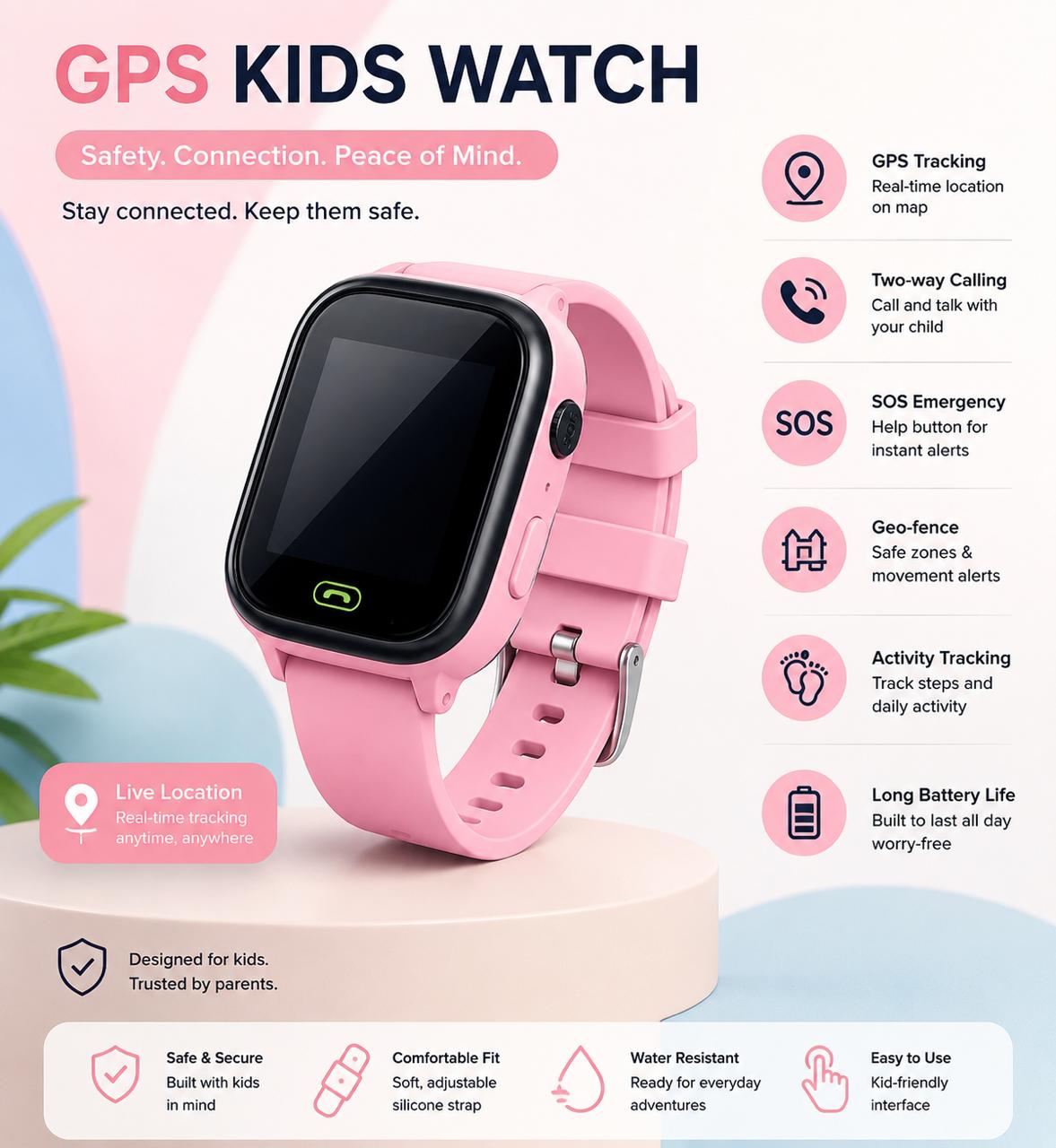 Smart Watch 2030 Multifunctional Kids /Children Water Resistance With Sim Card Slot