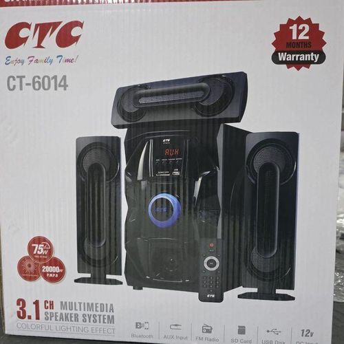 CTC CT-6014 3.1CH Multimedia Speaker System 75W RMS, 20000W PMPO, Bluetooth, Subwoofer, Remote