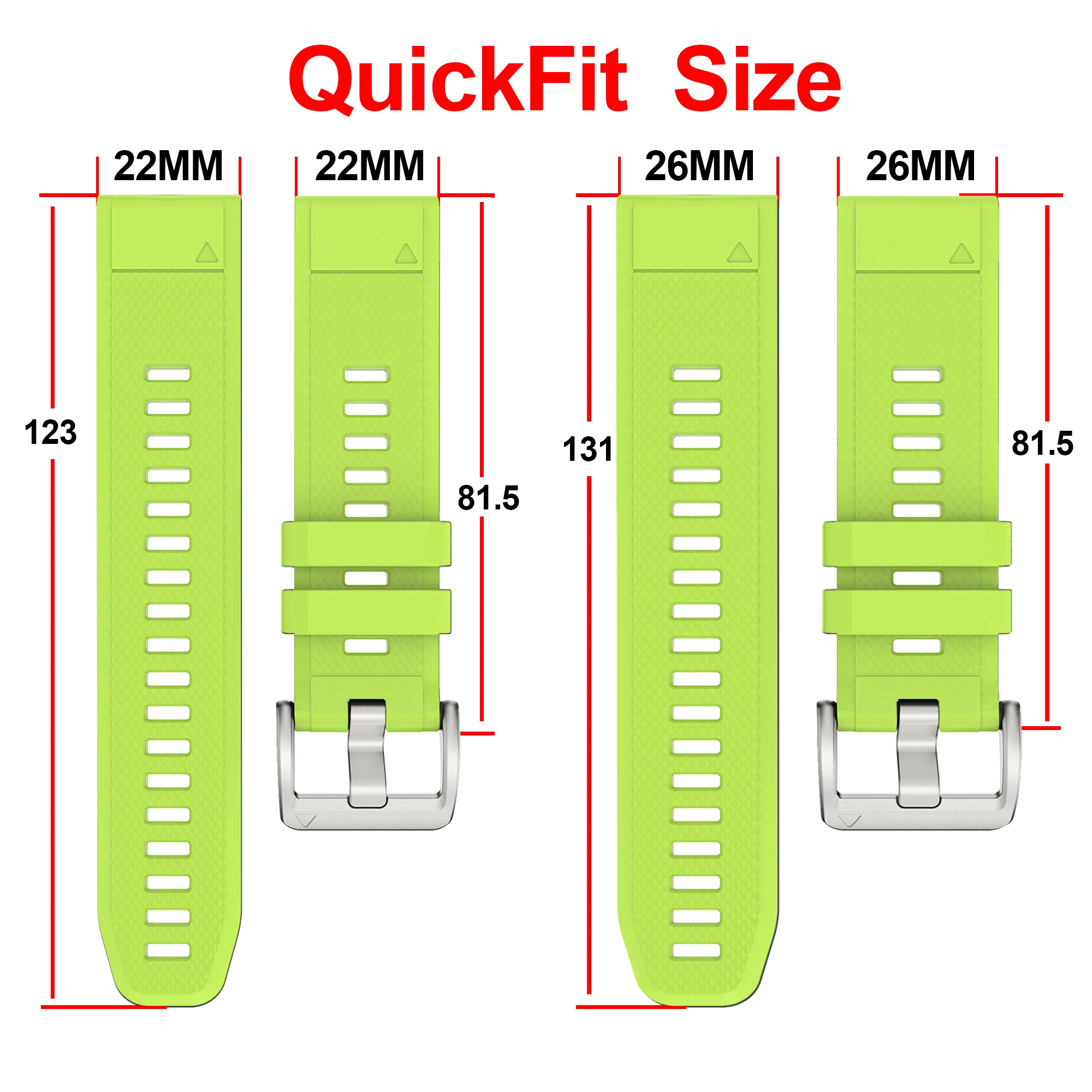 QuickFit 22/26MM Silicone Watch Bracelet For Garmin Fenix 8 47 51mm Fenix 6 6X Pro Sapphire 7 7X Solar 5X 5 Enduro3 Tactix Strap