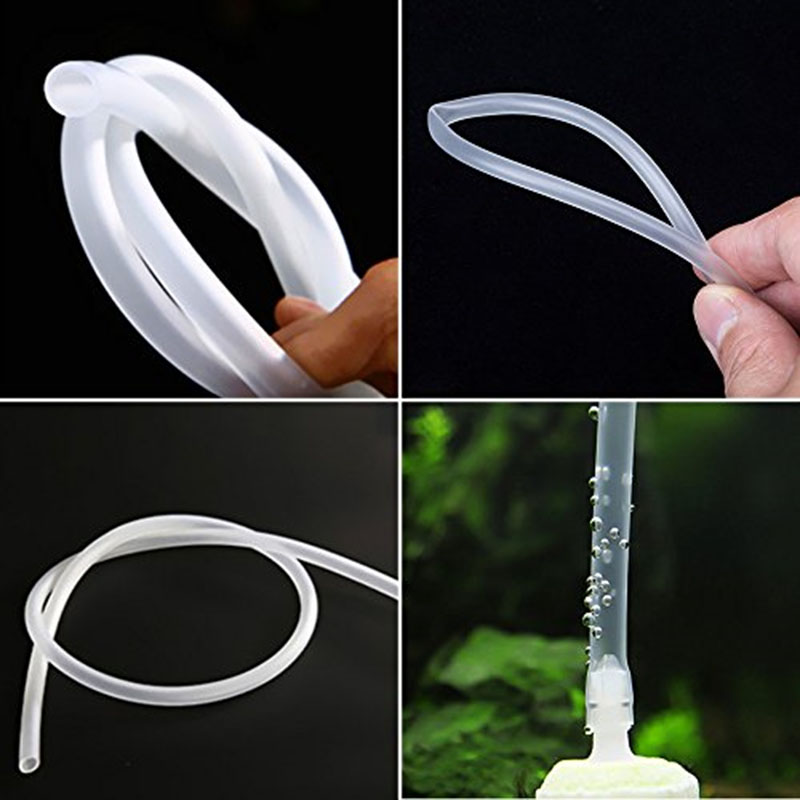 5 meters Silicon Aquarium  Oxygen Pump Hose Air Bubble Stone Aquarium Fish Tank Pond Pump Tube Food Grade Material