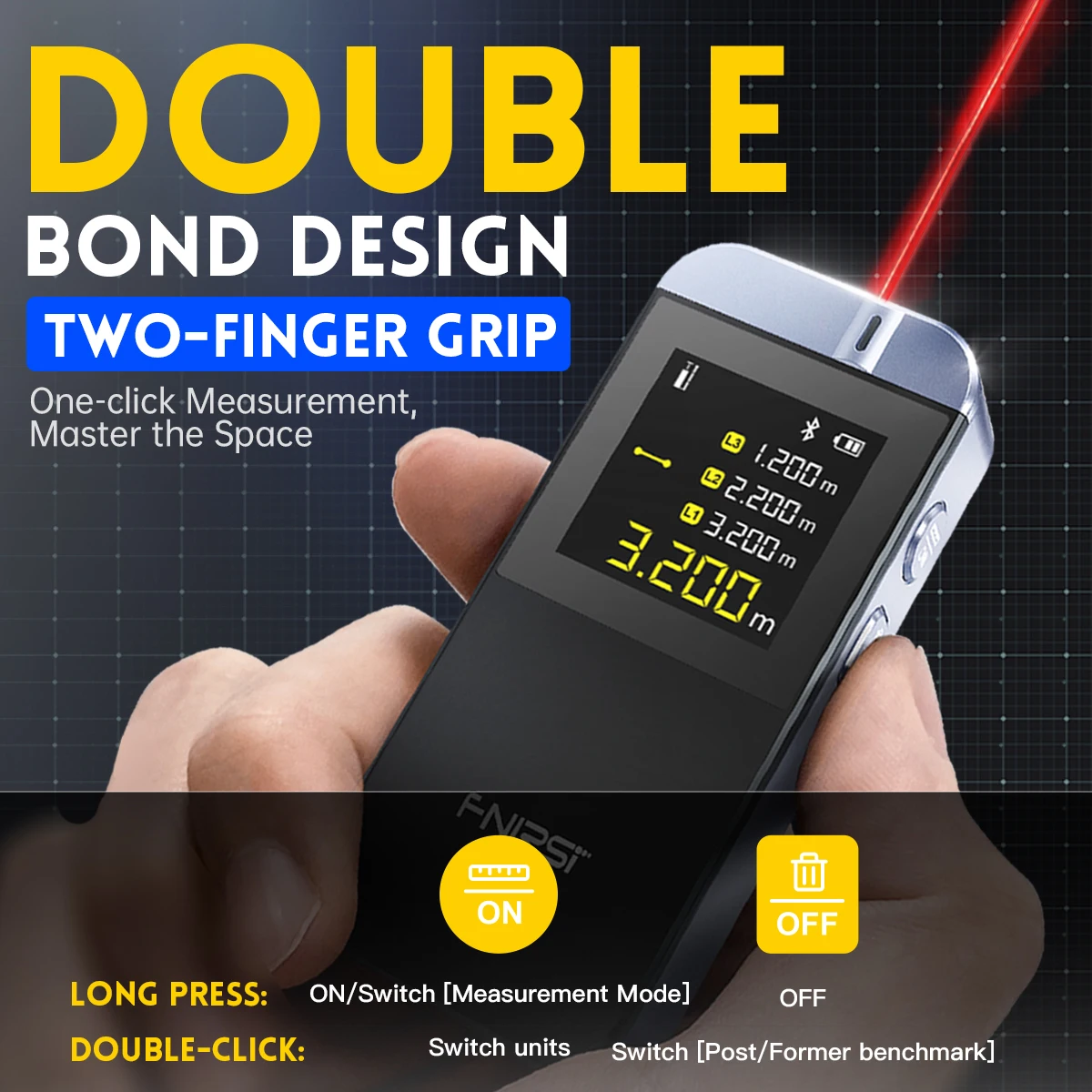 FNIRSI IR40 Smart Laser Rangefinder 40M Laser Tape Measure Digital Distance Meter Metro Laser Digital Accurate APP To Draw