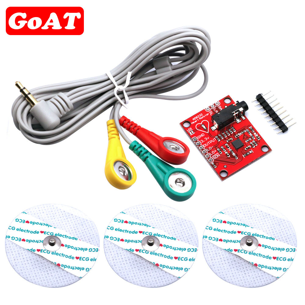 Best price for Muscle signal sensor EMG Sensor Ecg module AD8232 ecg ...