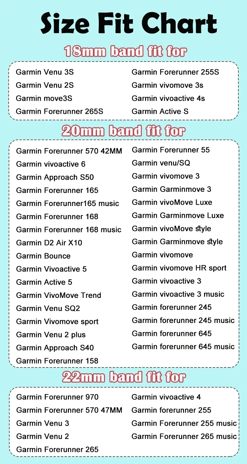20mm 22mm Nylon Loop Strap For Garmin Venu 3/2/Vivoactive 4/5/6 band For Forerunner 570/965/165/265/255 Bracelet Venu Watchband