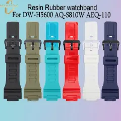 Resin rubber silicone watch strap 18mm bright or matte men women watchband bracelet For Casio G-SHOCK DW-H5600 AQ-S810W AEQ-110