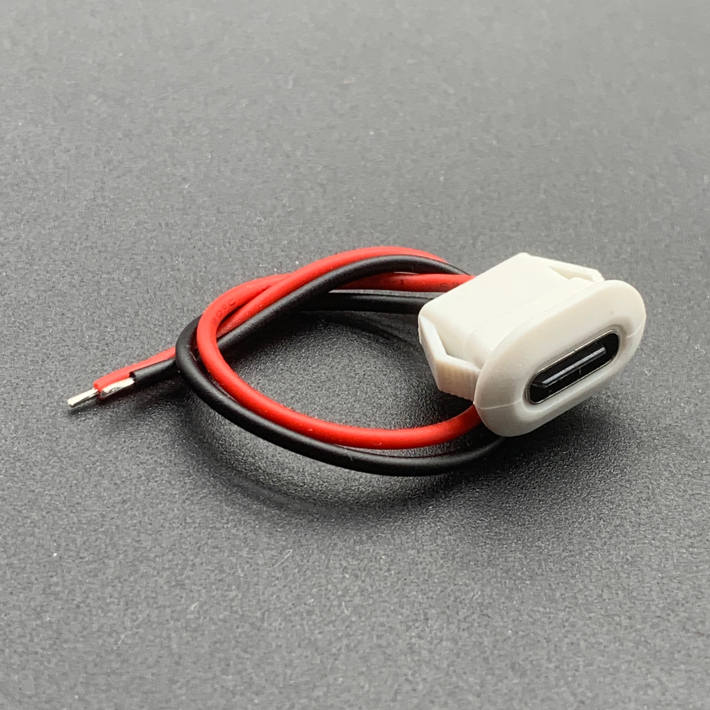 Type-C Female Chassis Waterproof 2P Solder Wire Type USB C Pigtail Cable Extension Power Cable USB-C Plug to 2 Pin Bare