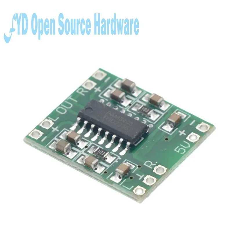 PAM8403 Super Mini Digital Amplifier Board 2 * 3W Class D Digital Amplifier Board Efficient 2.5 To 5V USB Power Supply