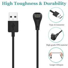 Charger for COROS PACE Pro Type-C USB-A Charging Cable Watch Charger Convenient Power Supply Solution for Home Offices Travel