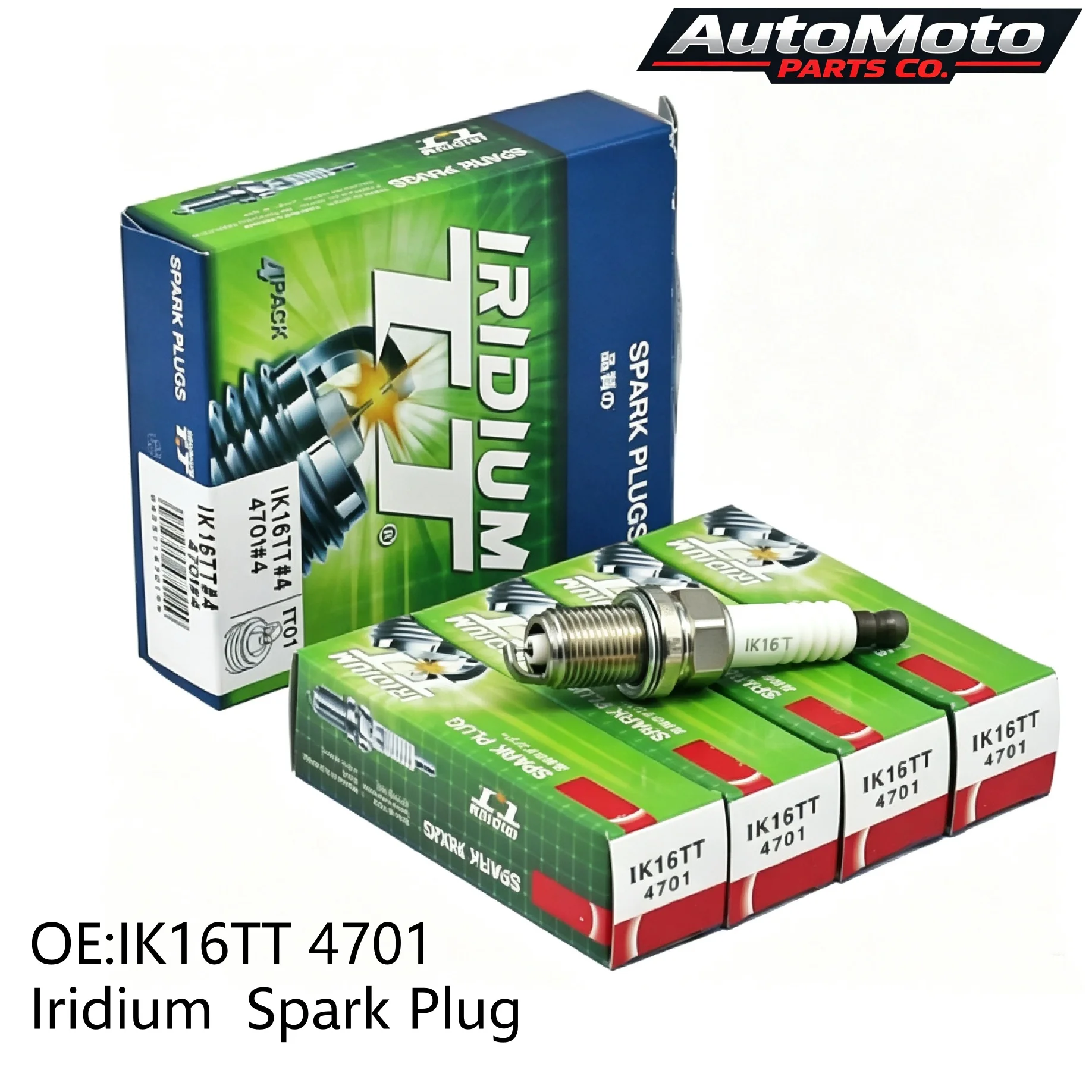 IK16TT 4701 Iridium TT Spark Plug M14x1.25 Engine Ignition Plug Fit Multi Car Models Honda Toyota Nissan