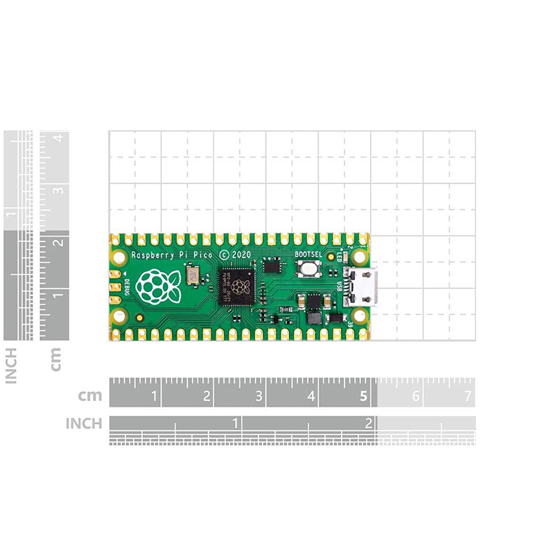 Official Raspberry Pi Pico Board RP2040 Dual-Core 264KB ARM Low-Power Microcomputers High-Performance Cortex-M0+ Processor