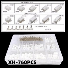 760pcs 500pcs 230pcs XH2.54mm 2/3/4/5/6P Male/Female Continuous Terminal Housing PCB Header Wire Connector 1M 10P Cable/Crimping Tool Kit