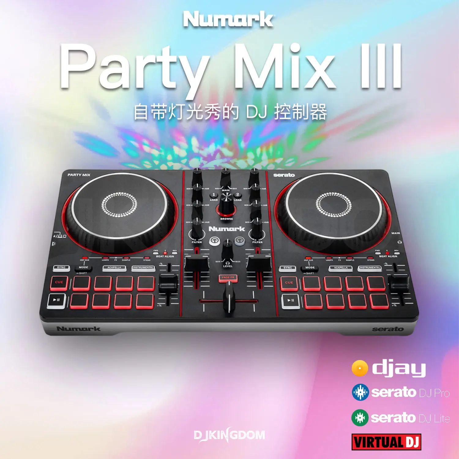 Numark/Luma PartyMix III 3 with its own light show Compact portable DJ controller Driver