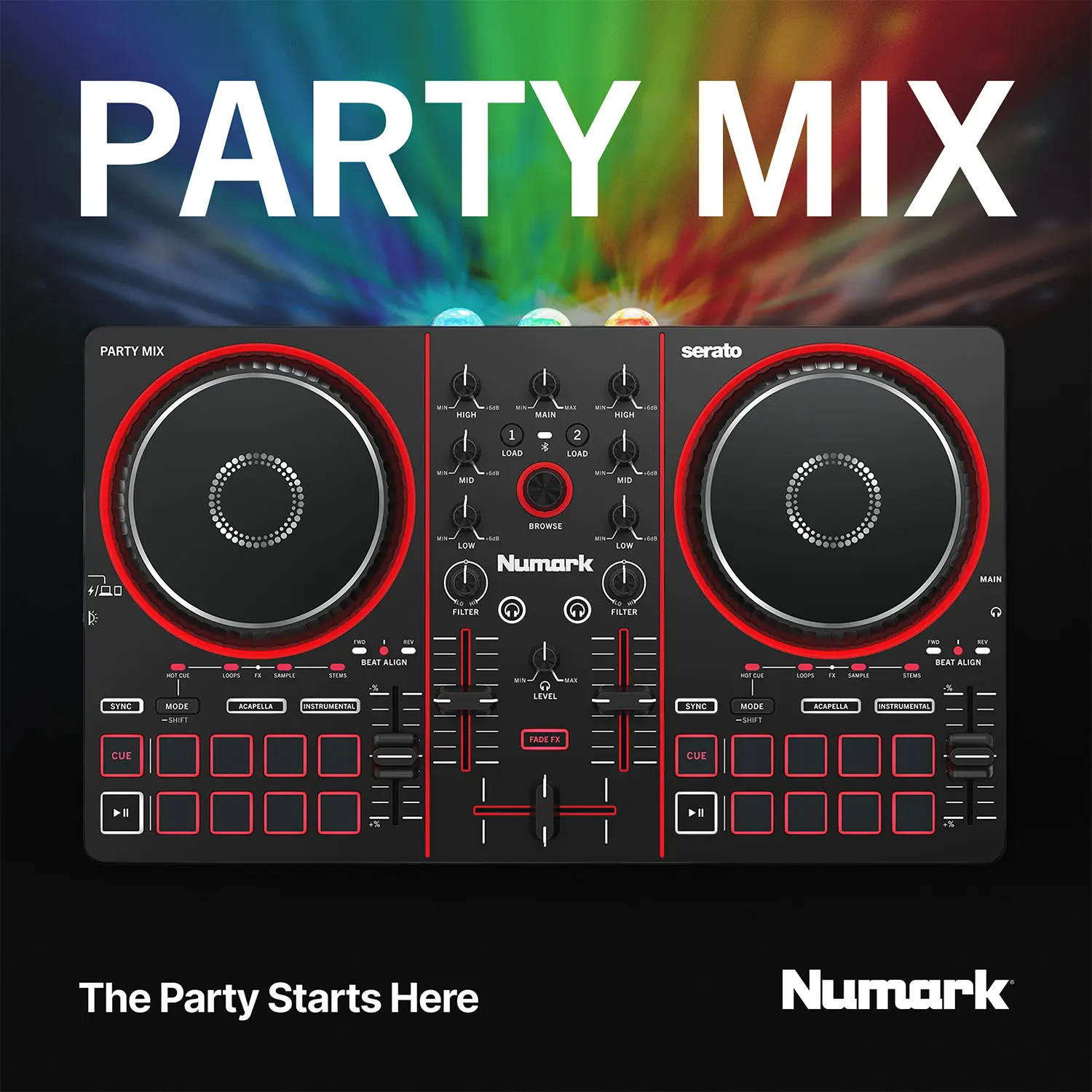 Numark/Luma PartyMix III 3 with its own light show Compact portable DJ controller Driver