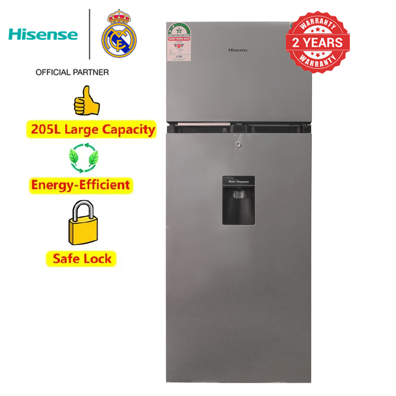 Hisense fridge 205L Double Door Refrigerator  REF205DR Double Doors Refrigerator  Fridge and Freezer With Lock Refrigerators Water diespenser