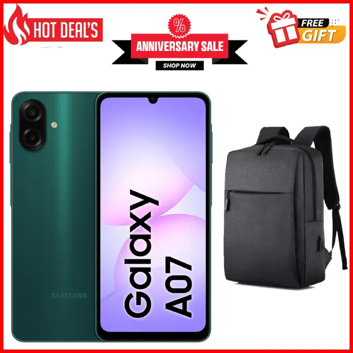 KILIMALL ANNIVERSARY SALE!! Samsung Galaxy A07 128GB+4GB 6.7" 90Hz 50MP Dual Camera  5000mAh 25W Type-C Charge Android 15 Smart Phones Fingerprint phone Samsung a07, A07 samsung+ FREE GIFTS