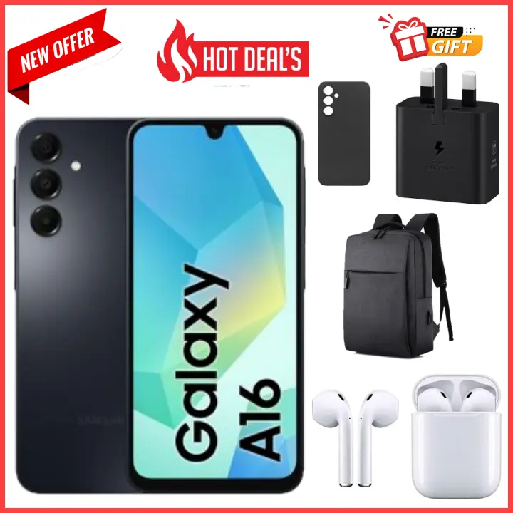 KILIMALL ANNIVERSARY DEALS!! !! BRAND NEW Samsung Galaxy A16, 4GB+128GB ROM 6.7" HD, Android 14, 4G, Bluetooth, 50MP-Camera, Battery-5000mah,(Dual Sim)-Samsung A16, A16 Samsung Smartphone+FREEBIES