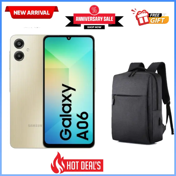 [Anniversary Sale] Brand New Samsung Galaxy A06 64GB+4GB 50MP Camera 6.7" 90Hz MTK Helio G85 (12nm) 5000mAh 25W Type-C Android 14 Smart Phones phone Samsung A06 A06 samsung +FREE GIFTS SMARTPHONES