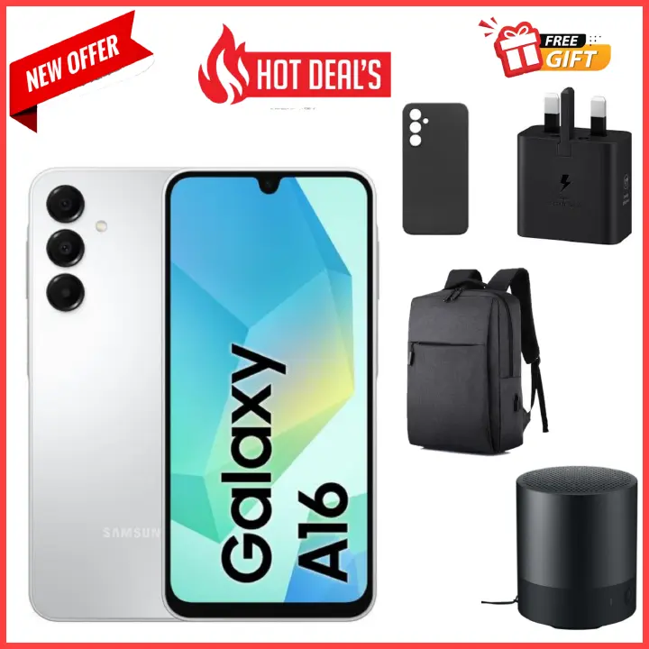 BRAND NEW !! Samsung Galaxy A16 128GB+4GB 6.7" Super AMOLED D 50MP Triple Camera Android 14 Mediatek Helio G99 5000mAh 25W Type-C Charge Smart Phones phone samsung A16 A16 samsung+FREE GIFTS