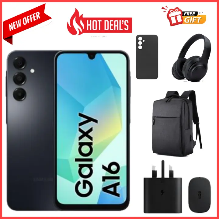 BRAND NEW !! Samsung Galaxy A16 128GB+4GB 6.7" Super AMOLED D 50MP Triple Camera Android 14 Mediatek Helio G99 5000mAh 25W Type-C Charge Smart Phones phone samsung A16 A16 samsung+FREE GIFTS
