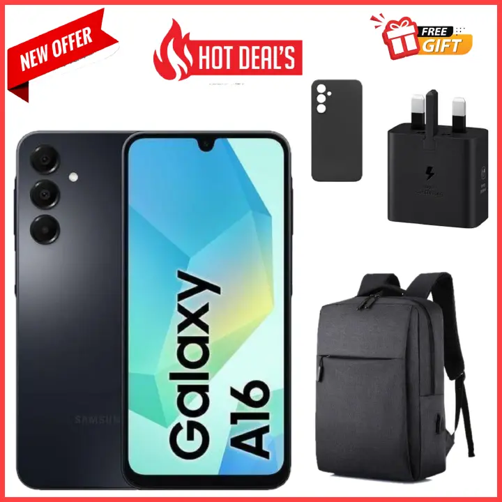 BRAND NEW !! Samsung Galaxy A16 128GB+4GB 6.7" Super AMOLED D 50MP Triple Camera Android 14 Mediatek Helio G99 5000mAh 25W Type-C Charge Smart Phones phone samsung A16 A16 samsung+FREE GIFTS