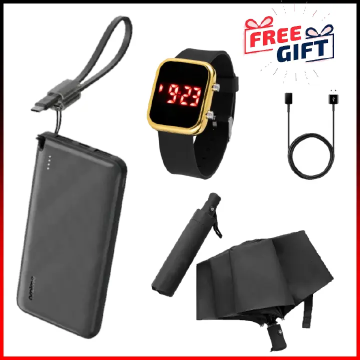 AMAZING DEALS!! oraimo PowerFlow L1 Power Bank (OPB-1103): 100000mAh | 15W Fast Charging | 2 USB-A Outputs | Type-C Input/Output | 3-Device Charging  | PowerBanks oraimo 10000mah+FREE GIFTS