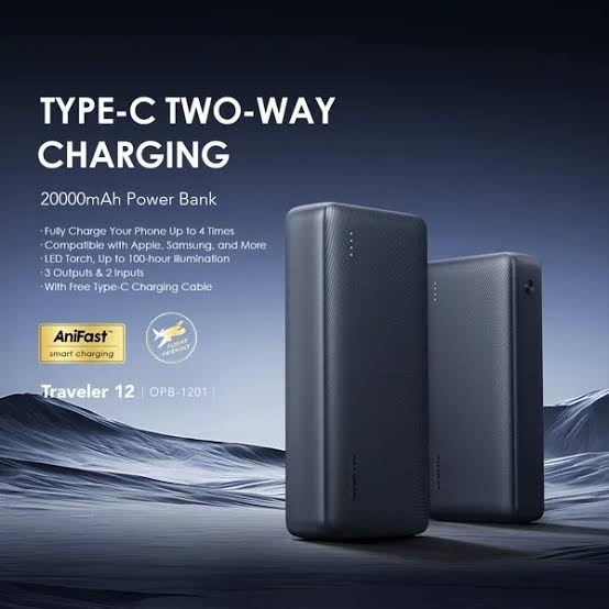 Oraimo Traveller Power Bank 10000mAh 20000mAh  30000mAh 40000mAh 50000mAh 12W Smart Fast Charging Slim Portable Power Bank type C ChargingCompatibility Powerbank with overcharge protection