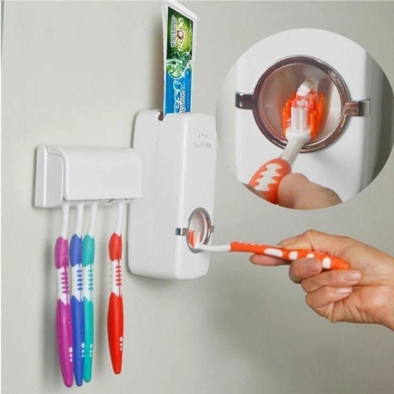Touch Me Toothpaste Dispenser Automatic Hands-Free Toothpaste Squeezer for Bathroom Hygienic, Mess-Free & Family-Friendly Bathroom Organizer