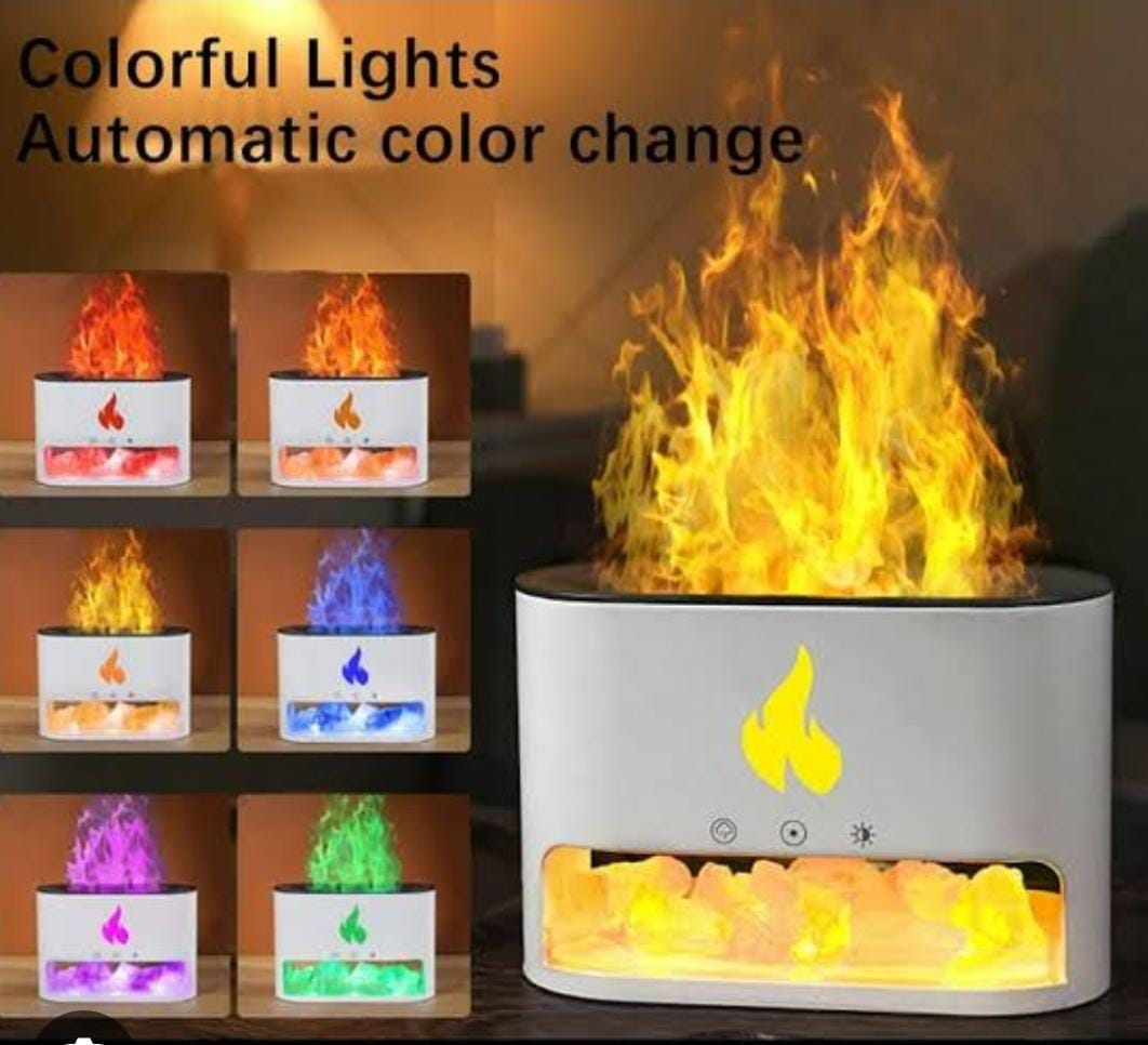 10W salt stone fire place aroma diffuser humidifier (capacity 250ml tank 15-25ml/h atomized humidity) now available in white colour