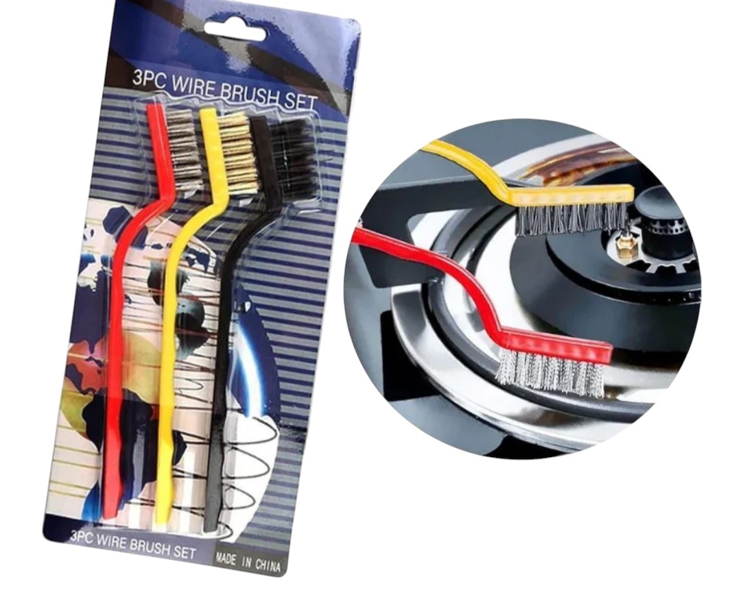 3PCS Multi-Purpose Kitchen Cleaning Brush Set – Dish Washing, Sink, Stove & Tile Scrubbing Brushes with Ergonomic Handles