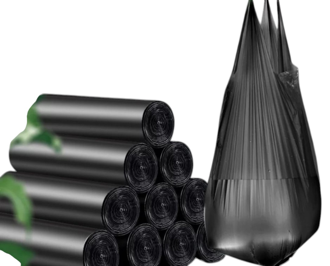 100PCS Disposable Trash Bags Roll – Strong Leak-Proof Garbage Bags for Kitchen, Office, Bathroom & Home Waste Bin