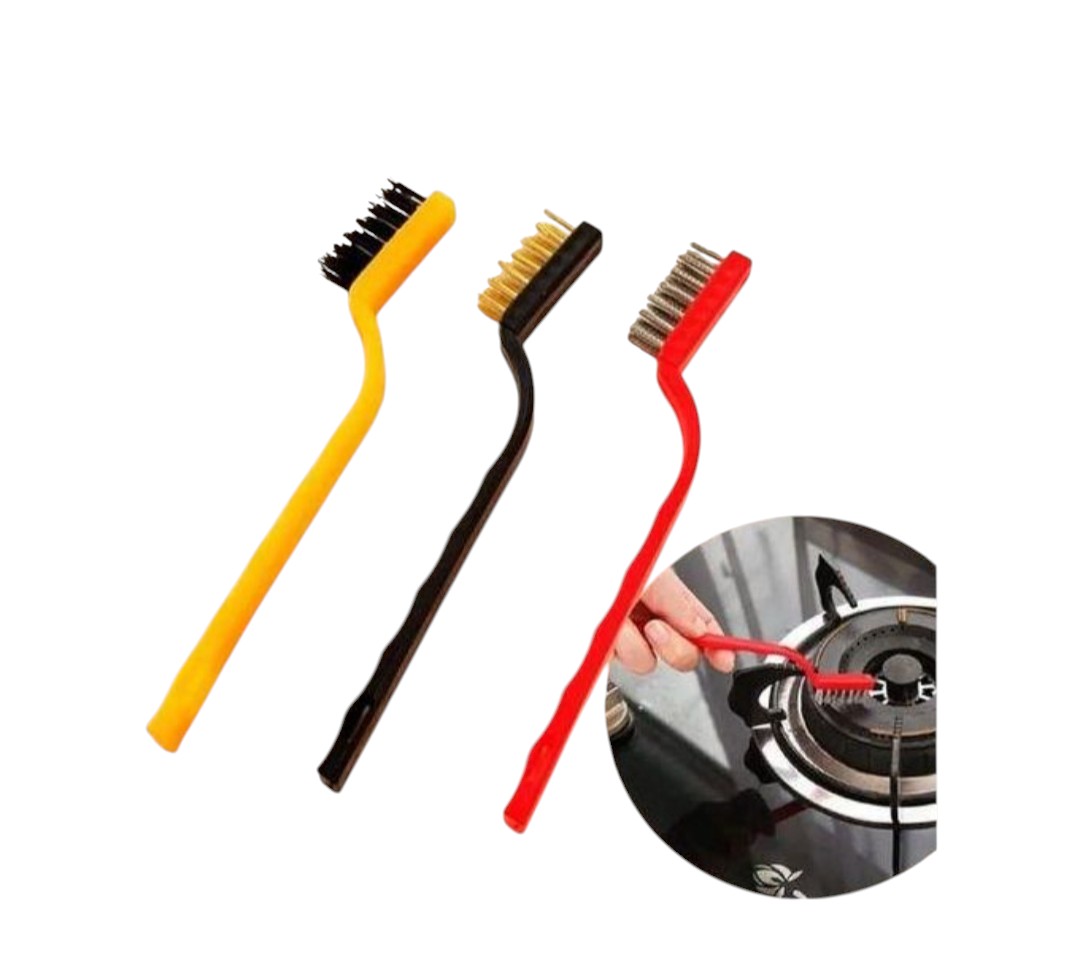 3PCS Multi-Purpose Kitchen Cleaning Brush Set – Dish Washing, Sink, Stove & Tile Scrubbing Brushes with Ergonomic Handles