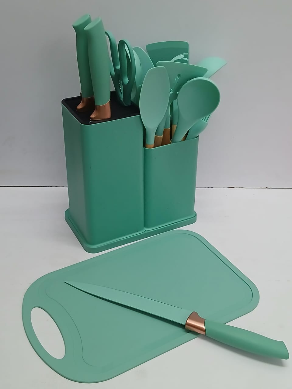 19-in-1 Heat Resistant Silicone Cooking Utensil Set with Holder – Non-Stick Kitchen Spoon & Spatula Set, Durable Cooking Tools