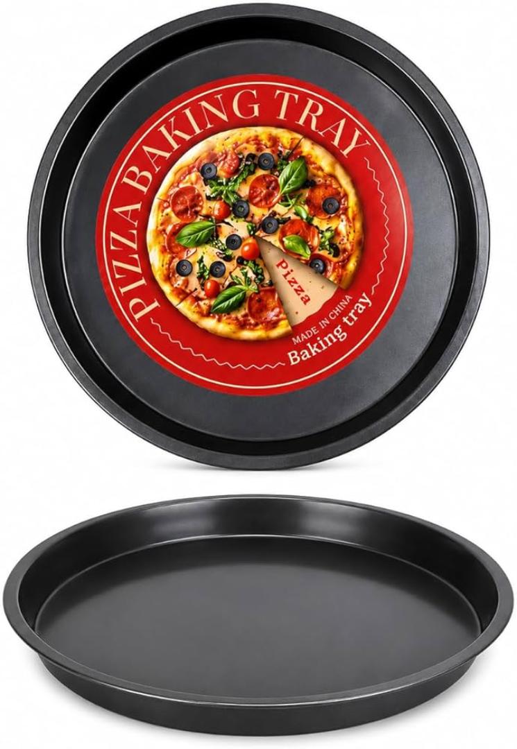 Non-Stick Perforated Pizza Pan – Crispy Pizza Baking Tray with Even Heat Distribution for Home & Professional Baking