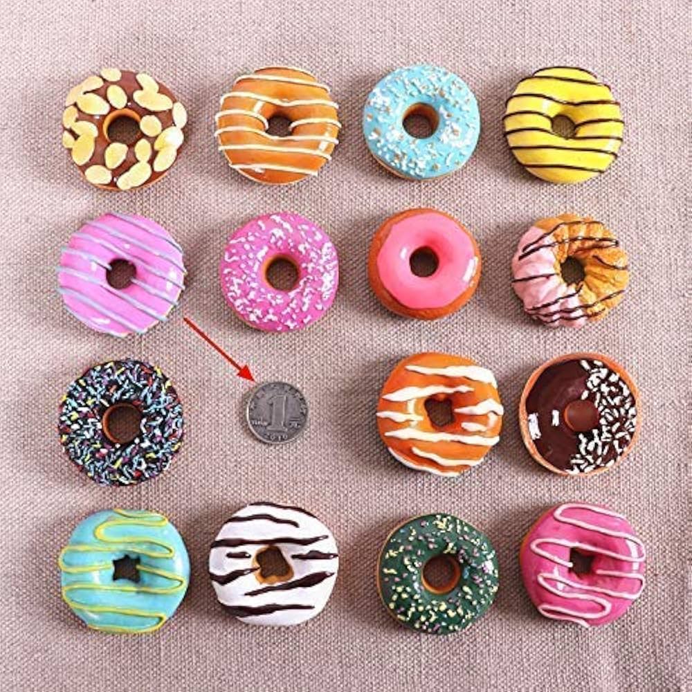 Decorative Pastries Fridge Magnets Set – 3D Cake, Donut & Dessert Refrigerator Magnets for Kitchen, Office & Home Décor.