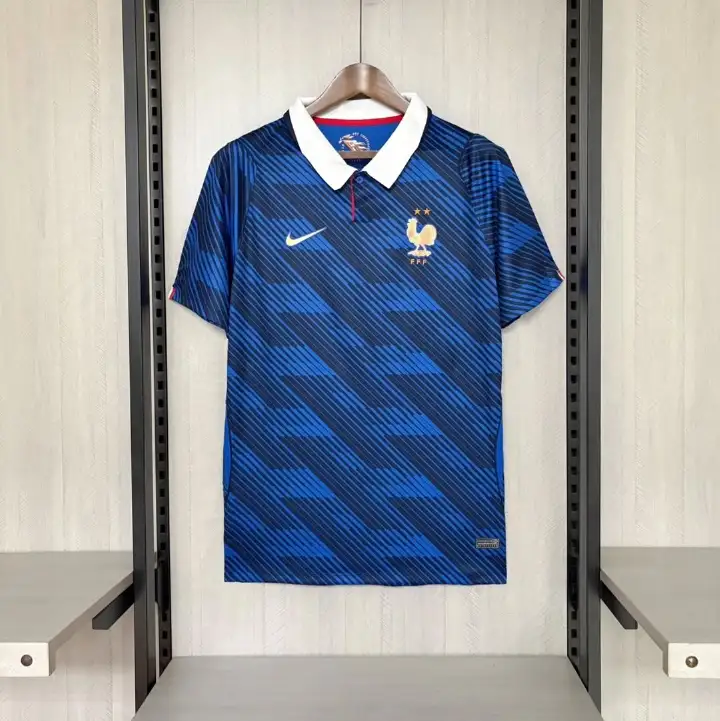 New France 2026 Home Soccer Jersey  – Premium Blue Football Shirt with Luxury White Collar | World Cup Fan Edition Kit.