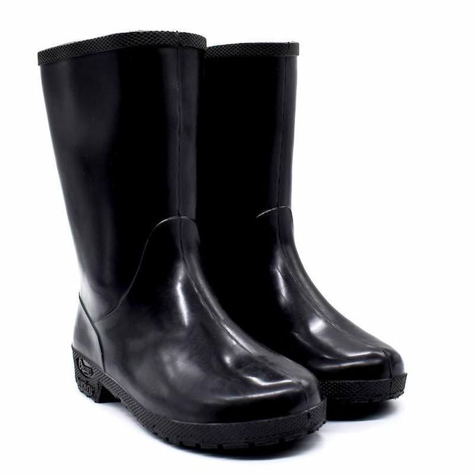 Kids Black Waterproof Gumboots – Anti-Slip Rubber Rain Boots for Boys & Girls | Durable School & Outdoor Shoes